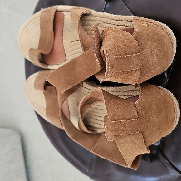 πΌHPπΌUGG Women's Mila Gladiator Espradille Chestnut Suede Sandals 8.5 - Picture 5 of 14